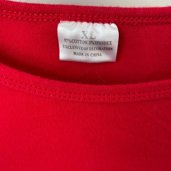 Red Ruffled Tunic Shirt Girls - Picture 3 of 3